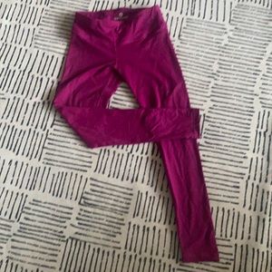 90 Degrees by Reflex Magenta Yoga Pants Tights small